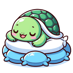 Cute stickers of cute little turtles