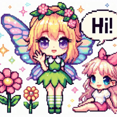 Pixel Fairy Sticker Set@SFW