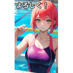 Summer pool swimsuit girls