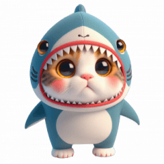 Cute Shark Cat