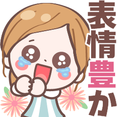 Pretty girl reaction stickers Ver.1