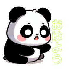 Sleepy fat panda sticker