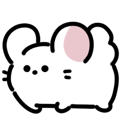 Black and white chinchilla Sticker