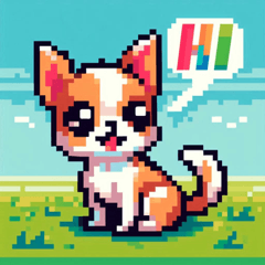 Pixel Chihuahua Stickers @SFW