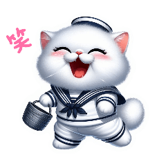 White Persian Cat Sailor