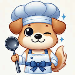 Cute Chef Dog Stickers