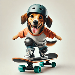 Skateboard Dog Fun