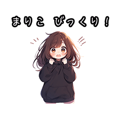 Chibi girl sticker for Mariko