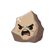 The cute rock character