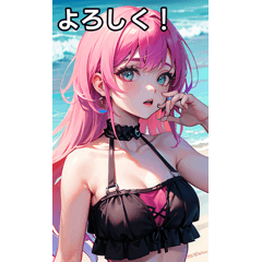 Colorful gothic swimsuit girls