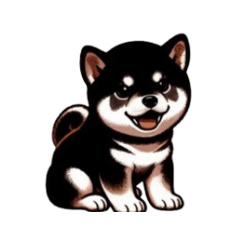 Black Shibainu Sticker1