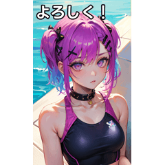 Summer pool hair ornament swimsuit girls