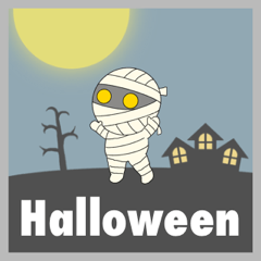 Halloween cute mummy man