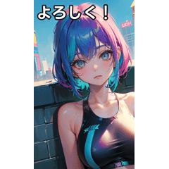 cyberpunk swimsuit girls