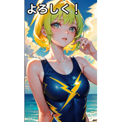 Colorful Kaminari swimsuit girls