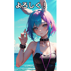 Summer sea swimsuit rabbit girl