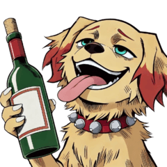 wine lover dog