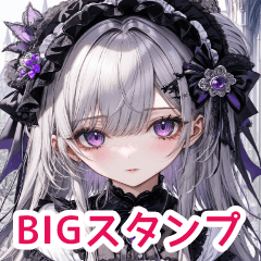 Gothic Lolita Beautiful Girl BIG sticker