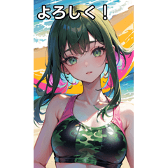 Summer sea camouflage swimsuit girls