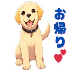 Cute labrador greeting