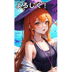 colorful swimsuit witch