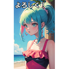 Colorful swimsuit earrings girls