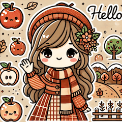 pretty apple girl(autumn)