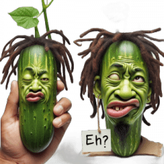 Ugly Cucumber Funny Emoji