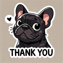 BULLs French Bulldog Stickers black