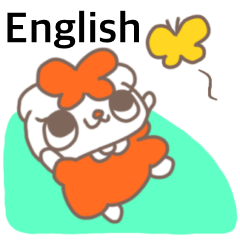 (English) Polar bear and orange ribbon.