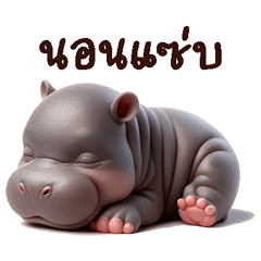 MooDinn Cute Pygmy Hippopotamus