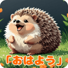 Cute Hedgehog Using Japanese Daily