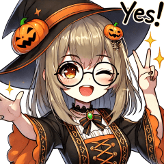 Cute Girl in Witch Costume