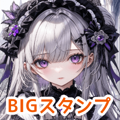 Halloween Girl Gothic Lolita BIG sticker