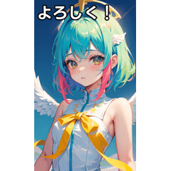 colorful angel girl