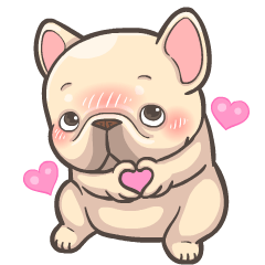 French Bulldog PIGU Animated Stickers 30