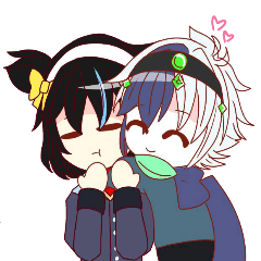 Kawaii boy and girl