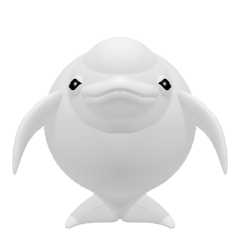 3D stickers of White Dolphin