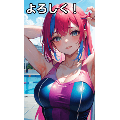 Girls in colorful swimsuits are great