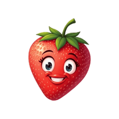 Red cute strawberry