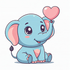 The cute little elephant