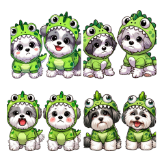 Poodle Gjiang and JOJO is cute stickers