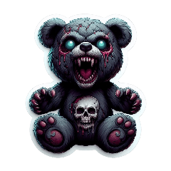 [For arrangement] Scary stuffed bear