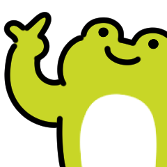 Smiling frog gesture Sticker