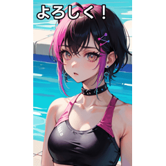 summer pool earrings swimsuit girls