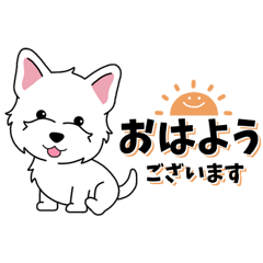 背景動く‼犬スタンプ＃４『ウエスティー』