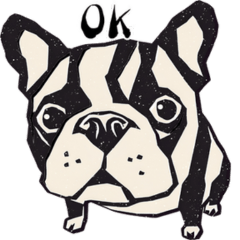 French bulldog!(woodcut Vol.2)