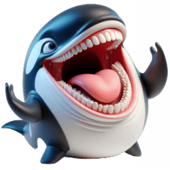 Round Killer Whale Sticker