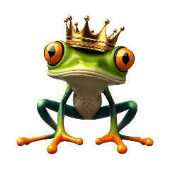 [For arrangement]colorful king frog