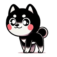 Ryunosuke, a black Shiba Inu puppy